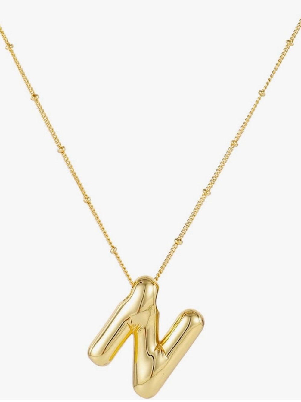Gold Letter 'N' Pendant Necklace 3 of them - Women Jewelry